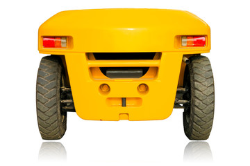 The back of the forklift car isolated on white background © nitimongkolchai