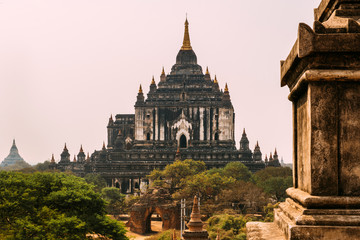BAGAN, MYANMAR - March 6, 2017: View on Thatbyinnyu temple, Thatbyinnyu phaya