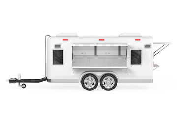 Airstream Caravan Food Truck. 3d Rendering