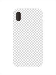 Smartphone case mockup template illustration (cut out frame) 