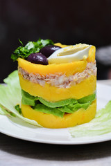 Causa - typical peruvian food.