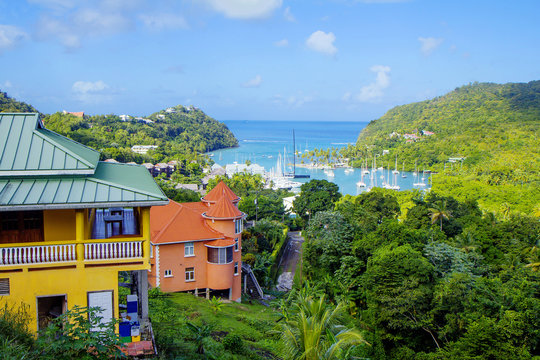 St lucia остров где находится Центральный Дом Изображения: просматривайте стоковые фотографии, векторные изобр