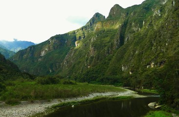 Fototapeta na wymiar Walking to Machu Picchu