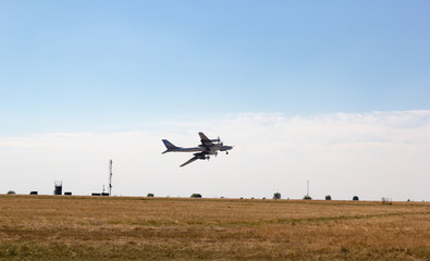 ENGELS, RUSSIA - AUGUST 19, 2017: Air Fleet Day. Military aircraft bomber takes off