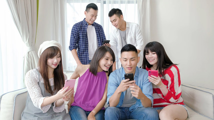 young people use phone
