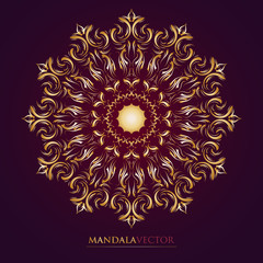 Gold Mandala Vector Design