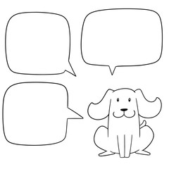 vector set of dog