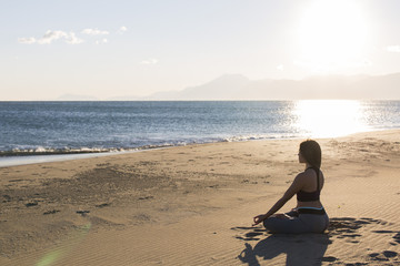 Yoga on the beach