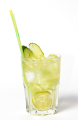 Fresh Lemonade with Cucumber and Lime