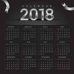 Calender 2018 vector