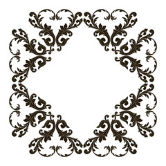 Classical baroque ornament vector 