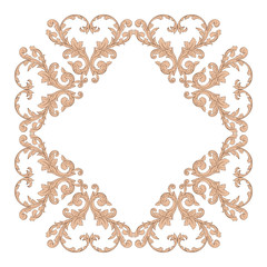 Classical baroque ornament vector 