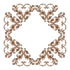 Classical baroque ornament vector 