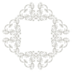 Classical baroque ornament vector 