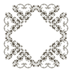 Classical baroque ornament vector 