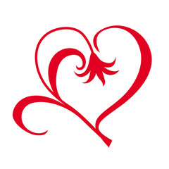 Valentines flowers heart