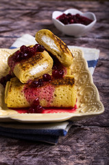 Pancakes with white filling