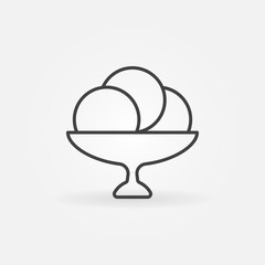 Ice cream outline vector icon