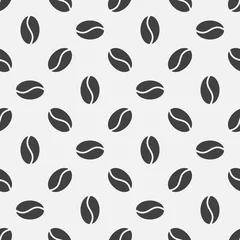 Foto op Plexiglas Koffie Koffiebonen vector naadloos patroon