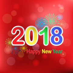 2018 Happy New Year Background Decoration
