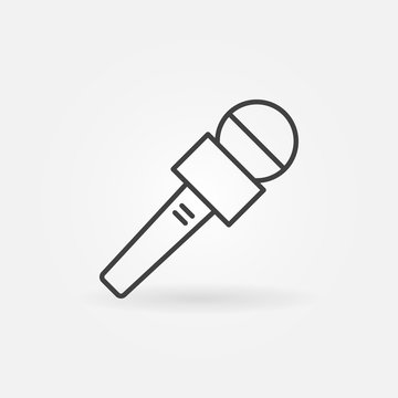News microphone concept vector icon or symbol