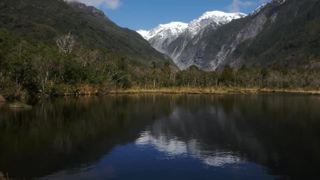 peter's pool at franz josef glacier in new zealand