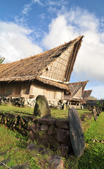 The community Meeting house known as a Pebai  on Yap island, Colonia, Micronesia     © robnaw