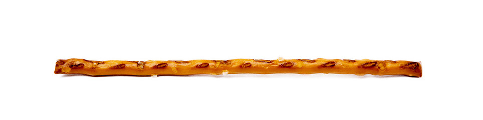 Salty cracker pretzel sticks isolated on white background