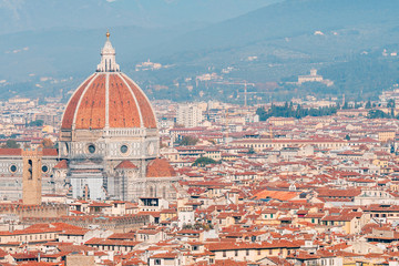 panoramic view of florence city, italy