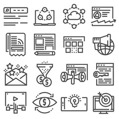 Vector internet marketing icon set