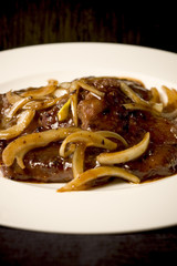 solomillo de buey con salsa de judias negras