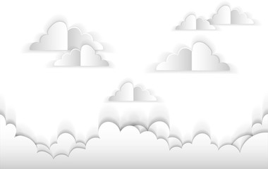 clouds from paper. vector illustration.