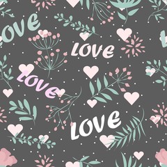 pattern for Valentine's day. romantic cartoon background in gentle tones..