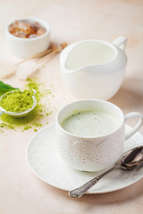 Green tea matcha latte