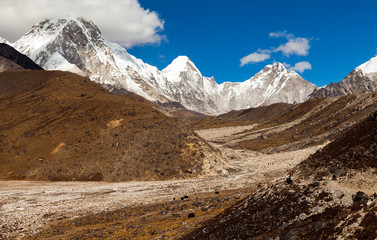 snowy mountains. Nepal, Himalayas