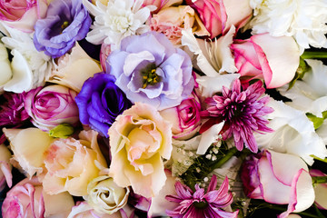 beautiful flowers assortment background concept. floristic art.