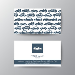 Vector design business card for auto. Stock vector template, easy to use.