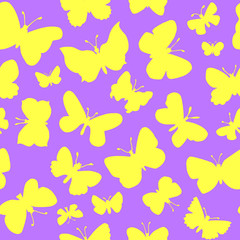 Fototapeta na wymiar Seamless pattern with butterflies. Texture for wallpaper, fills, web page background.