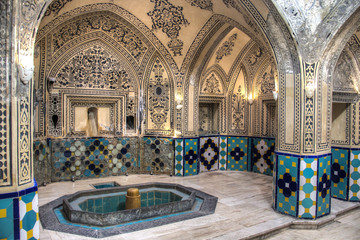 The Sultan Amir Ahmad bathhouse in Kashan, Iran.