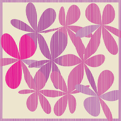 Set of Grunge Flower Shapes