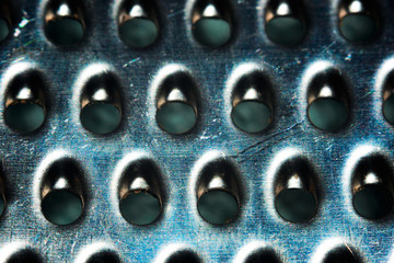 Texture surface food graters macro