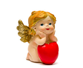 Angel figure on a white background