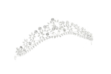 tiara with diamonds on a white background