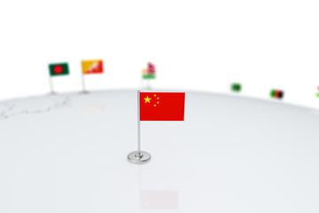 Fototapeta na wymiar China flag
