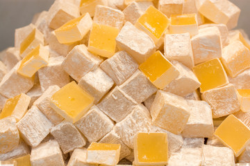 Traditional style turkish delight sweets