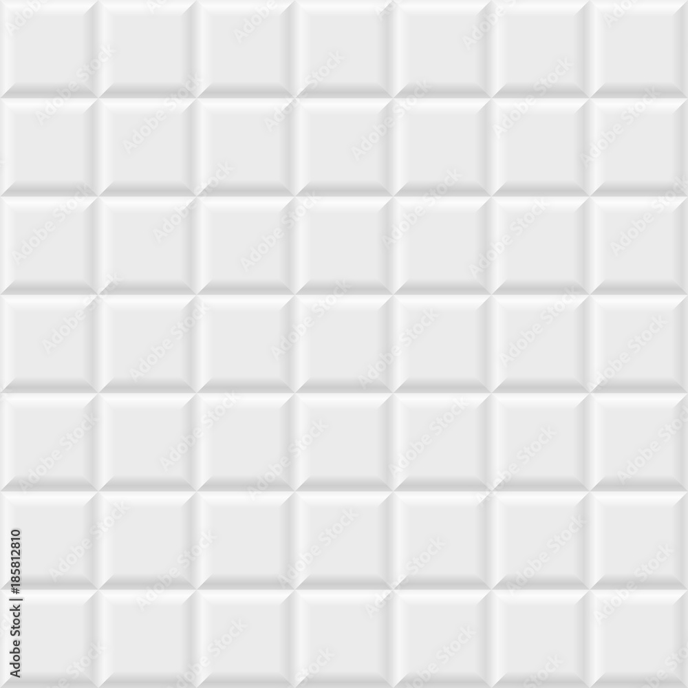 Aufkleber White background with tiles. Vector seamless pattern.