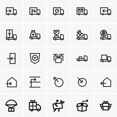  Set of twenty five delivery icons