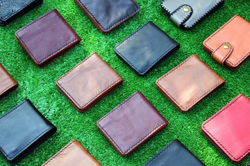 wallet of leather skin
