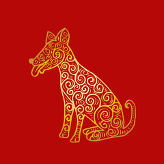 Decorative dog. Chinese Zodiac Sign