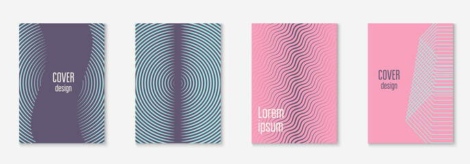 Fototapeta na wymiar Minimal trendy covers. Vector halftone gradients. Geometric future template for flyer, poster, brochure and invitation. Minimalistic colorful cover. Set of EPS 10 illustration.